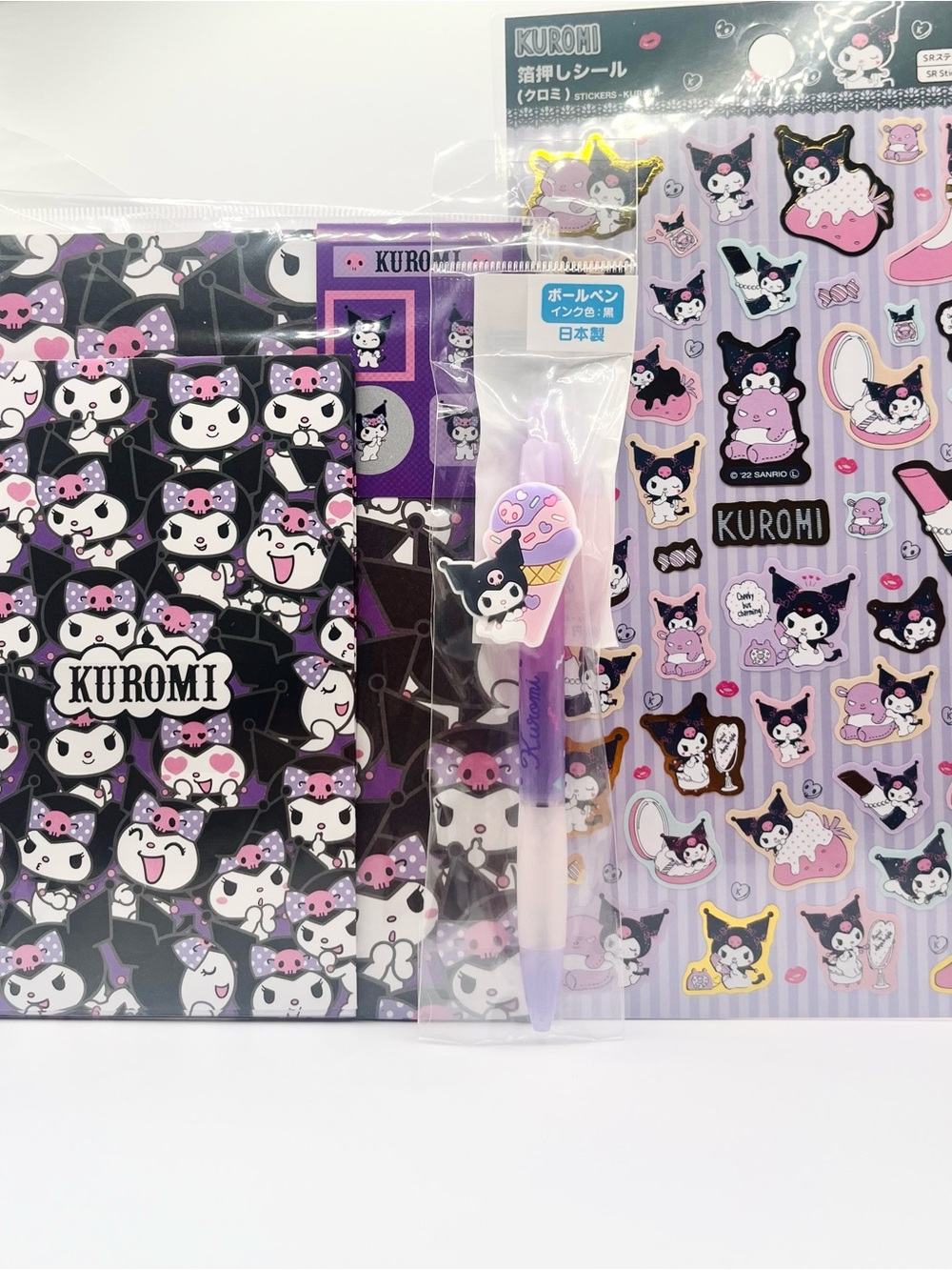 Sanrio Kuromi Pink and White Letter Set